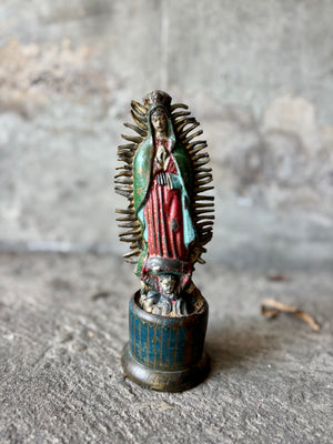 Virgen de Guadalupe de plomo