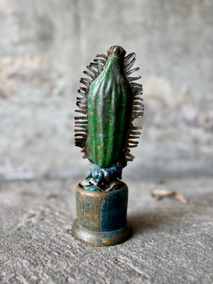 Virgen de Guadalupe de plomo